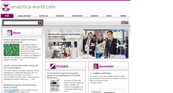 Desktop Screenshot of analytica-world.com
