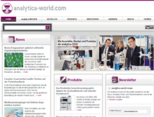 Tablet Screenshot of analytica-world.com
